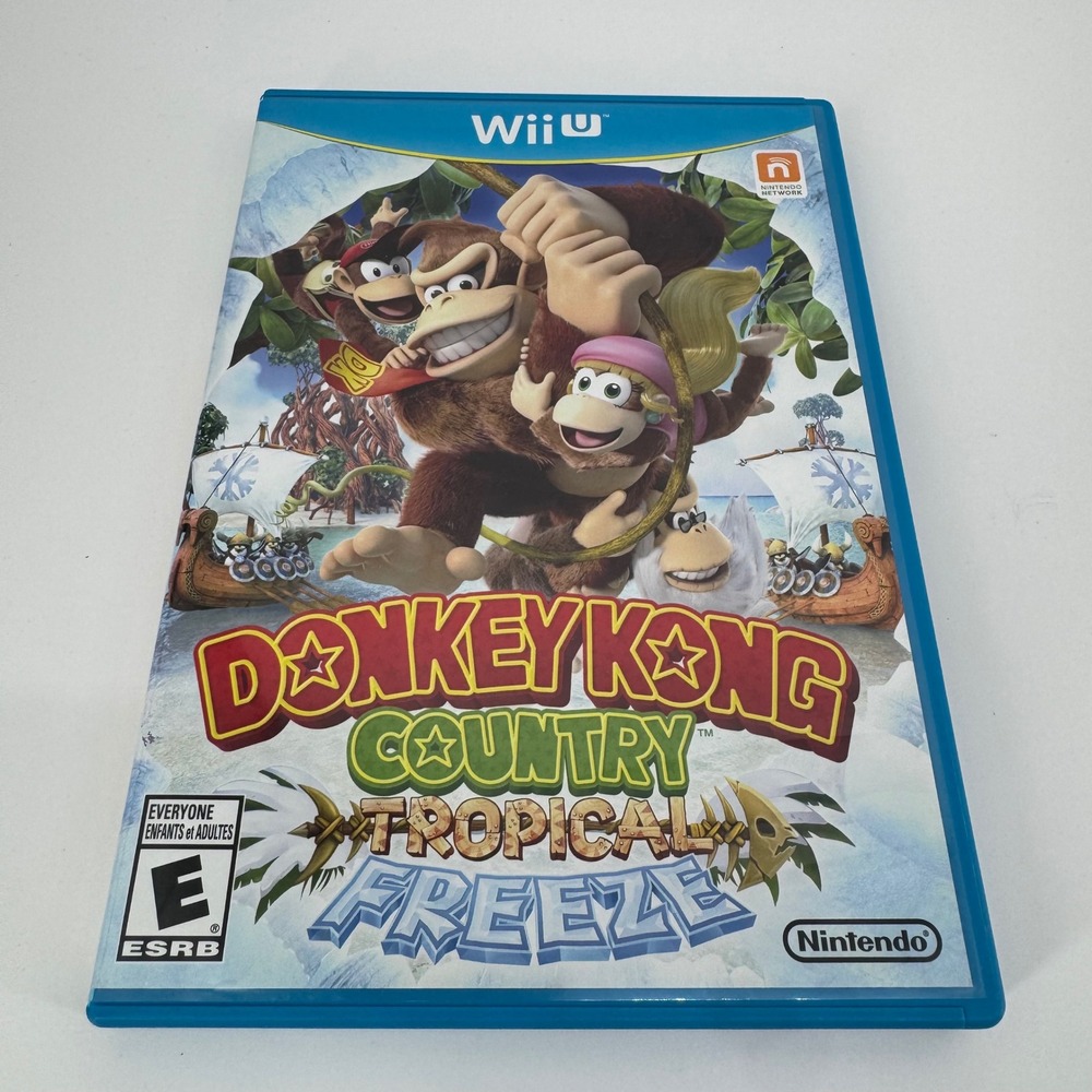 Nintendo Donkey Kong Country Tropical Freeze Wii U Video Game Blue‎ Case Manual
